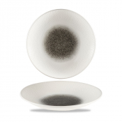 CHURCHILL SUPER VITRIFIED ISLA QUARTZ BLACK COUPE PLATE 10inch