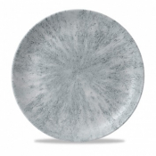 CHURCHILL SUPER VITRIFIED STUDIO PRINTS STONE PEARL GREY COUPE PLATE 11.3inch