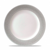 CHURCHILL SUPER VITRIFIED ISLA SHALE GREY FOOTED PLATE 10.3inch