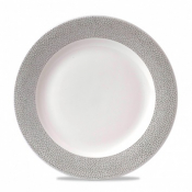 CHURCHILL SUPER VITRIFIED ISLA SHALE GREY WIDE RIM PLATE 12inch