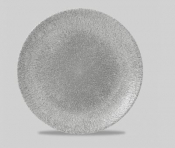 CH STUDIO PRINTS RAKU JASPER GREY COUPE PLATE 10.25inch X12