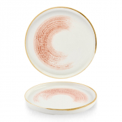 HOMESPUN ACCENTS CORAL WALLED PLATE 26CM