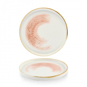 HOMESPUN ACCENTS CORAL WALLED PLATE 21CM