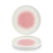 RAKU ROSE QUARTZ PINK CHEFS' WALLED PLATE 21CM