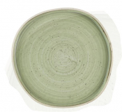 STONECAST SAGE GREEN ORGANIC WALLED PLATE 10 1/2inch