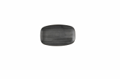 STONECAST RAW BLACK OBLONG CHEFS PLATE 7 4/5 X 4 3/4inch
