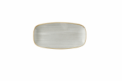 STONECAST RAW GREY CHEFS OBLON G PLATE 11 3/4X6inch