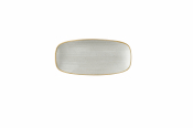 STONECAST RAW GREY CHEFS OBLON G PLATE 10.6inchX5inch