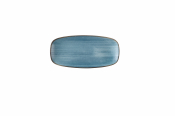 STONECAST RAW TEAL CHEFS OBLON G PLATE 10.6inchX5inch