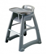 RUBBERMAID STACKABLE GREY PLASTIC TRAY FOR HIGH CHAIR
