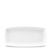 CHURCHILL SUPER VITRIFIED BAMBOO WHITE OBLONG PLATE 11.6X5.5inch