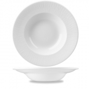 CHURCHILL SUPER VITRIFIED BAMBOO WHITE WIDE RIM BOWL 16.5OZ