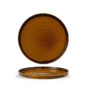 DUDSON HARVEST BROWN WALLED PLATE 10.2inch
