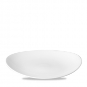 CHURCHILL SUPER VITRIFIED WHITE ORBIT OVAL COUPE PLATE 12.5X10inch
