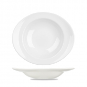 CHURCHILL SUPER VITRIFIED WHITE ORBIT OVAL PASTA BOWL 21OZ