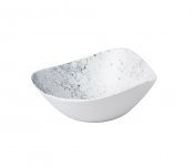 CHURCHILL SUPER VITRIFIED STUDIO PRINTS HAZE BLUE TRIANGULAR BOWL 21OZ