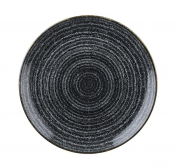 CHURCHILL SUPER VITRIFIED STUDIO PRINTS CHARCOAL BLACK COUPE PLATE 6.5inch