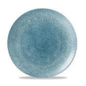 CHURCHILL SUPER VITRIFIED STUDIO PRINTS RAKU TOPAZ BLUE COUPE PLATE 10.2inch