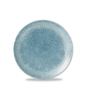 CHURCHILL SUPER VITRIFIED STUDIO PRINTS RAKU TOPAZ BLUE COUPE PLATE 6.5inch