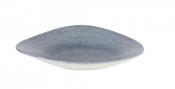 CHURCHILL SUPER VITRIFIED STUDIO PRINTS RAKU TOPAZ BLUE TRIANGULAR BOWL 8.3inch