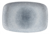 CHURCHILL SUPER VITRIFIED STUDIO PRINTS RAKU TOPAZ BLUE OBLONG PLATTER 13.5X9.2inch