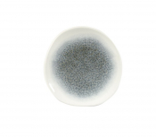 CHURCHILL SUPER VITRIFIED STUDIO PRINTS RAKU TOPAZ BLUE ORGANIC PLATE 7.3inch