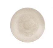 CHURCHILL SUPER VITRIFIED STUDIO PRINTS RAKU AGATE GREY DEEP COUPE PLATE 10inch
