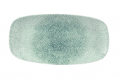CHURCHILL SUPER VITRIFIED STUDIO PRINTS RAKU JADE GREEN OBLONG PLATE 11.7X6inch