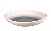 CHURCHILL SUPER VITRIFIED STUDIO PRINTS RAKU QUARTZ BLACK ORGANIC PLATE 10.3inch