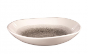 CHURCHILL SUPER VITRIFIED STUDIO PRINTS RAKU QUARTZ BLACK ORGANIC BOWL 38.7OZ