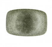 CHURCHILL SUPER VITRIFIED STUDIO PRINTS RAKU QUARTZ BLACK OBLONG PLATE 11.8X7.8inch