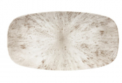 CHURCHILL SUPER VITRIFIED STUDIO PRINTS STONE AGATE GREY OBLONG PLATE 14X7.4inch
