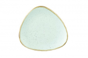 CHURCHILL SUPER VITRIFIED STONECAST DUCK EGG BLUE TRIANGULAR PLATE 7.6inch