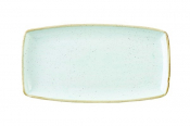 CHURCHILL SUPER VITRIFIED STONECAST DUCK EGG BLUE OBLONG PLATE 13.6X7.3inch