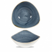 CHURCHILL SUPER VITRIFIED STONECAST BLUEBERRY TRIANGULAR BOWL 13OZ