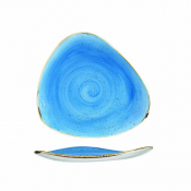 CHURCHILL SUPER VITRIFIED STONECAST CORNFLOWER BLUE TRIANGULAR PLATE 9inch