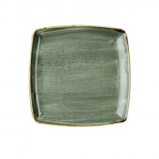 CHURCHILL SUPER VITRIFIED STONECAST PEPPERCORN GREY DEEP SQUARE PLATE 10.6inch