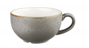 CHURCHILL SUPER VITRIFIED STONECAST PEPPERCORN GREY CAPPUCCINO CUP 8OZ