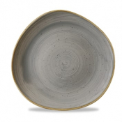 CHURCHILL STONECAST ORGANIC PLATE 11inch PEPPERCORN GREY X12