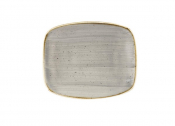 CHURCHILL SUPER VITRIFIED STONECAST PEPPERCORN GREY CHEF'S OBLONG PLATE 9.3X6.2inch