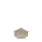 CHURCHILL SUPER VITRIFIED STONECAST PEPPERCORN GREY LIDDED STEWPOT 15.1OZ