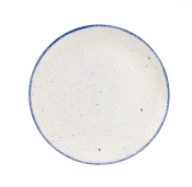 CHURCHILL SUPER VITRIFIED STONECAST HINTS INDIGO BLUE COUPE PLATE 10.3inch