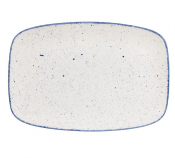 CHURCHILL SUPER VITRIFIED STONECAST HINTS INDIGO BLUE OBLONG PLATTER 13.5X9.2inch