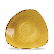 CHURCHILL SUPER VITRIFIED STONECAST MUSTARD SEED TRIANGULAR BOWL 13OZ