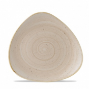 CHURCHILL SUPER VITRIFIED STONECAST NUTMEG CREAM TRIANGULAR PLATE 9inch
