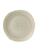 CHURCHILL SUPER VITRIFIED STONECAST NUTMEG CREAM ORGANIC PLATE 10.4inch