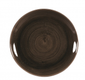 CHURCHILL SUPER VITRIFIED STONECAST PATINA IRON BLACK COUPE PLATE 10.2inch