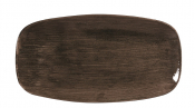 CHURCHILL SUPER VITRIFIED STONECAST PATINA IRON BLACK OBLONG PLATE 14X7.4inch
