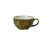 CHURCHILL SUPER VITRIFIED STONECAST PLUME OLIVE CAPPUCCINO CUP 8OZ