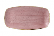 CHURCHILL SUPER VITRIFIED STONECAST PETAL PINK OBLONG PLATE 14X7.4inch
